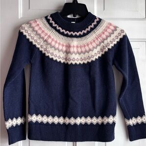 NWT girls Crewcuts fair isle sweater. Size L (10-11)